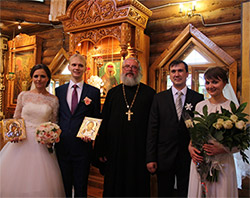 В Ильин день в нашем храме состоялось венчание молодых прихожан